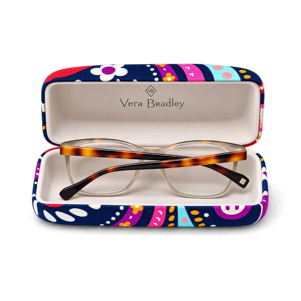Vera Bradley Cora Glasses Brown Pixie Blooms PXB Floral 53-15-135 Case